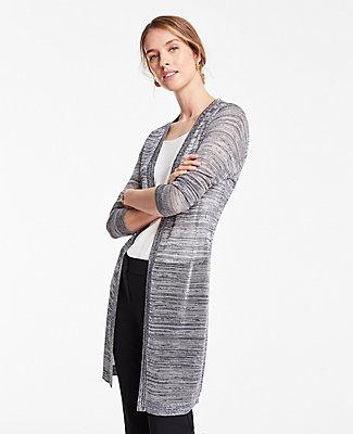 Ann Taylor Spacedye Open Cardigan