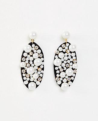 Ann Taylor Pearlized Fabric Earrings