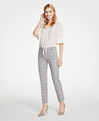Ann Taylor The Ankle Pant In Plaid - Curvy Fit