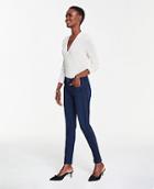 Ann Taylor Braided Trim Performance Stretch Skinny Jeans