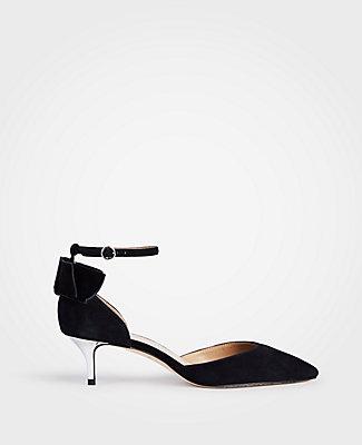 Ann Taylor Isolde Bow Kitten Heel Pumps