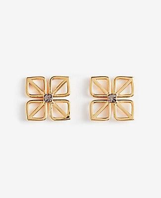 Ann Taylor Square Flower Stud Earrings