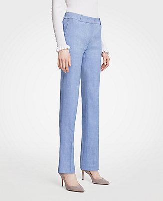 Ann Taylor The Straight Leg Pant In Linen Blend - Curvy Fit