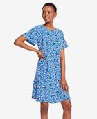 Ann Taylor Floral Cluster T-shirt Dress