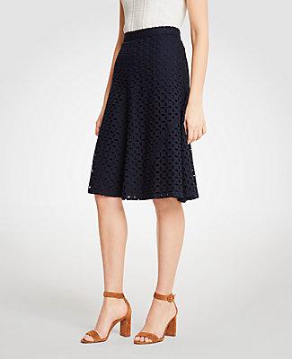Ann Taylor Eyelet Full Skirt