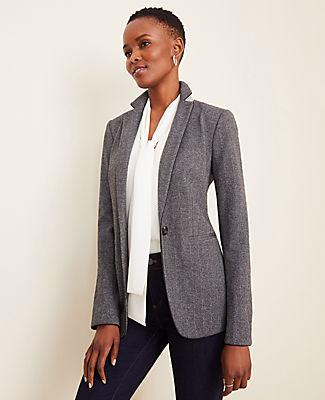 Ann Taylor The Hutton Blazer In Herringbone