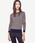 Ann Taylor Houndstooth Sweater