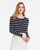 Ann Taylor Stripe Perfect Pullover