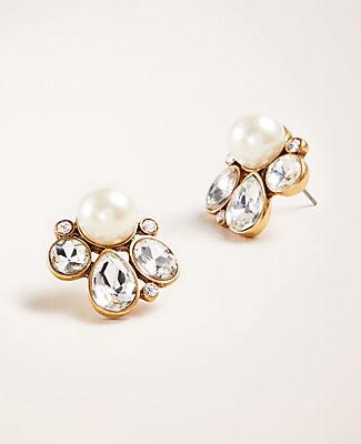 Ann Taylor Teardrop Crystal Statement Stud Earrings