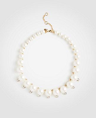 Ann Taylor Pearlized Statement Necklace