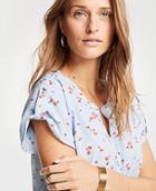 Ann Taylor Lily Tab Sleeve Button Down Top