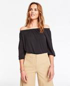 Ann Taylor Matte Jersey Off The Shoulder Top