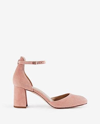Ann Taylor Eliza Suede Round Toe Pumps