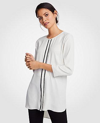 Ann Taylor Contrast Trim Tunic