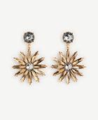 Ann Taylor Crystal Sequin Floral Drop Earrings