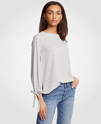 Ann Taylor Tie Sleeve Top