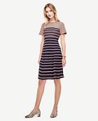 Ann Taylor Ombre Stripe Flare Dress