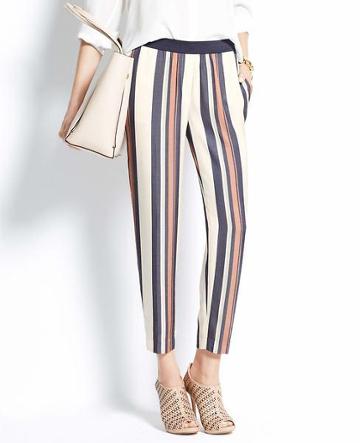 Ann Taylor Graphic Stripe Ankle Pants