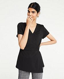 Ann Taylor Ponte Peplum Top