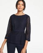 Ann Taylor Geo Lace Top
