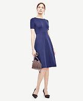 Ann Taylor Ponte Seamed Flare Dress