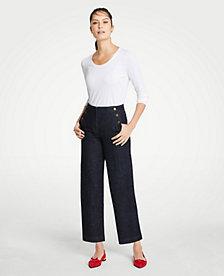 Ann Taylor Sailor Performance Stretch Wide Leg Jeans