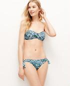 Ann Taylor Paisley Floral Twist Bandeau Bikini Top