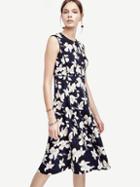 Ann Taylor Garden Blossom Fit And Flare Dress