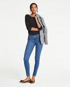 Ann Taylor Curvy Performance Stretch Skinny Jeans In Classic Blue Wash