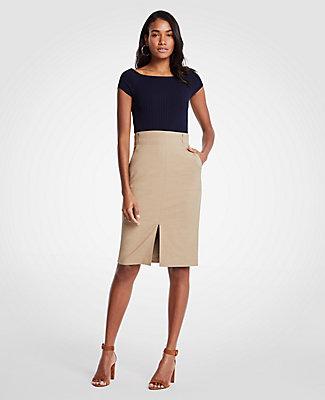Ann Taylor Pleated Waist Pencil Skirt
