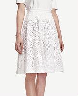 Ann Taylor Diamond Eyelet Skirt