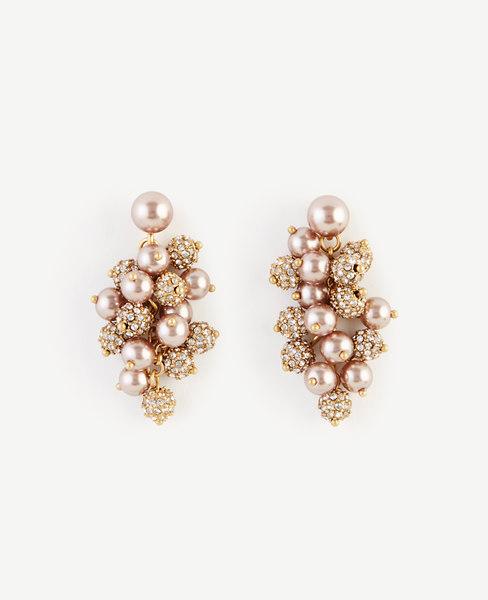 Ann Taylor Pearlized Cluster Earrings