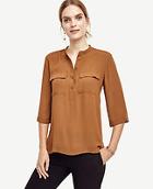 Ann Taylor Collarless Camp Popover