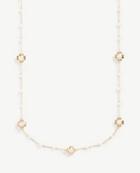 Ann Taylor Clover Pearlized Station Necklace