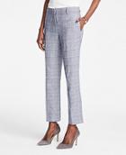 Ann Taylor The Ankle Pant In Blue Check - Curvy Fit