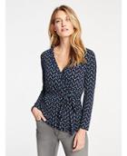 Ann Taylor Tulip Piped Belted Wrap Top