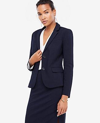 Ann Taylor Seasonless Stretch Two Button Perfect Blazer