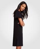 Ann Taylor Scallop Trim Flare Sleeve Shift Dress