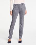 Ann Taylor The Straight Pant In Plaid Jacquard