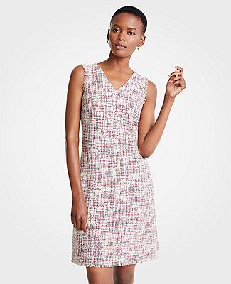 Ann Taylor Rainbow Tweed Shift Dress
