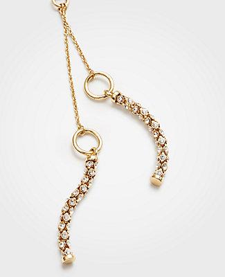 Ann Taylor Pave Double Chain Pendant