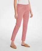 Ann Taylor The Cotton Crop Pant In Gingham - Curvy Fit