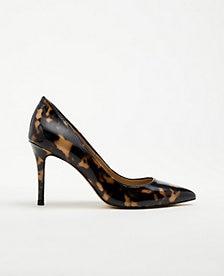 Ann Taylor Mila Tortoiseshell Print Patent Leather Pumps