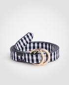 Ann Taylor Double Ring Gingham Belt