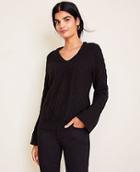 Ann Taylor V-neck Cable Sweater