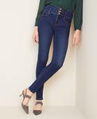 Ann Taylor High Rise Performance Stretch Skinny Jeans In Classic Indigo Wash