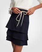 Ann Taylor Tiered Tie A-line Skirt