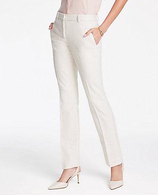 Ann Taylor The Straight Leg Pant In Texture - Curvy Fit
