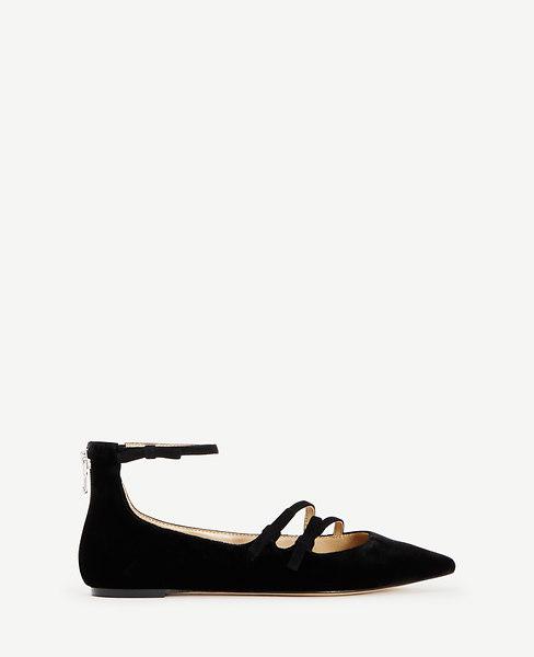 Ann Taylor Alda Velvet Flats