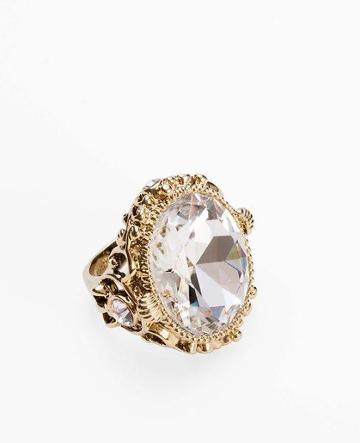  Ann Taylor Baroque Crystal Cocktail Ring